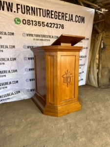 mimbar gereja minimalis jati 