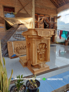 mimbar ukir kayu jati 